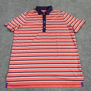 RLX Ralph Lauren Mens Polo Shirt 2XL Red Striped
